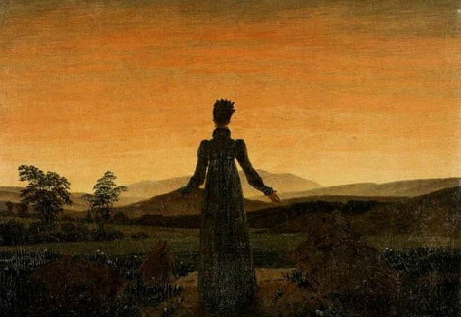 Caspar David Friedrich Woman before the Rising Sun oil painting picture